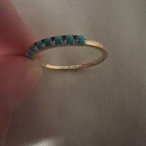 Gold and Turquoise Women's Ring